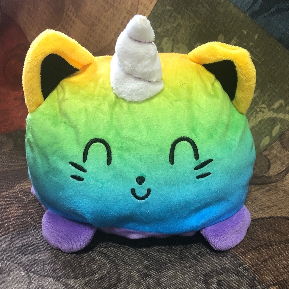 🛍️5/$20🛍️EUC Rainbow Cat Unicorn Flip Toy